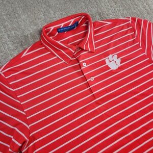 Clemson Tigers Polo Shirt Men Small Southern Tide Performance Quick Dry Orange